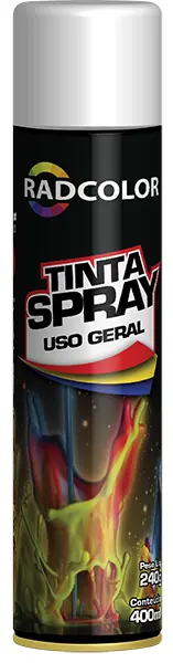 Tinta Spray 400ml Uso Geral Radnaq Branco Fosco