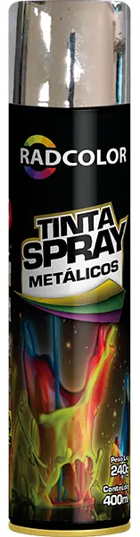 Tinta Spray Radcolor Cromado 400ml 240gr