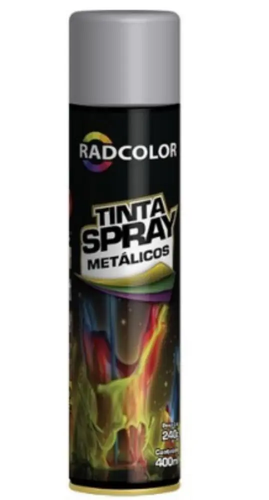 Tinta Spray Radcolor Metálica Prata