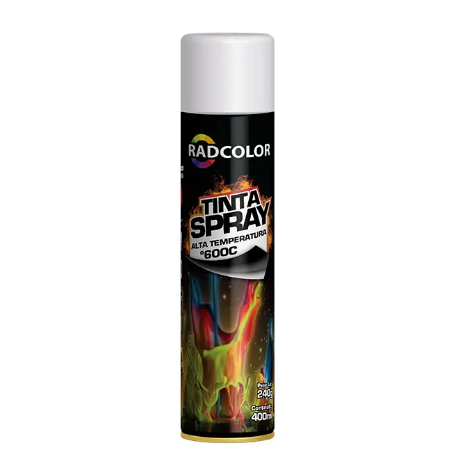Spray Branco Alta Temperatura 400 Ml - Radcolor