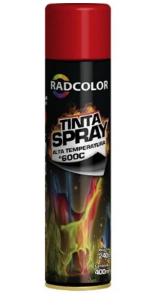 Spray Vermelho Alta Temperatura 400 Ml - Radcolor