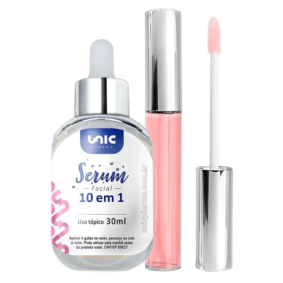 Sérum facial 10 em 1 + Preenchimento labial 6g + 60 anos