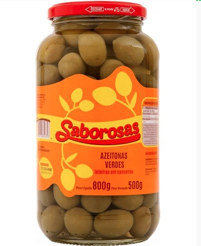 Azeitona Verde 500g Saborosa
