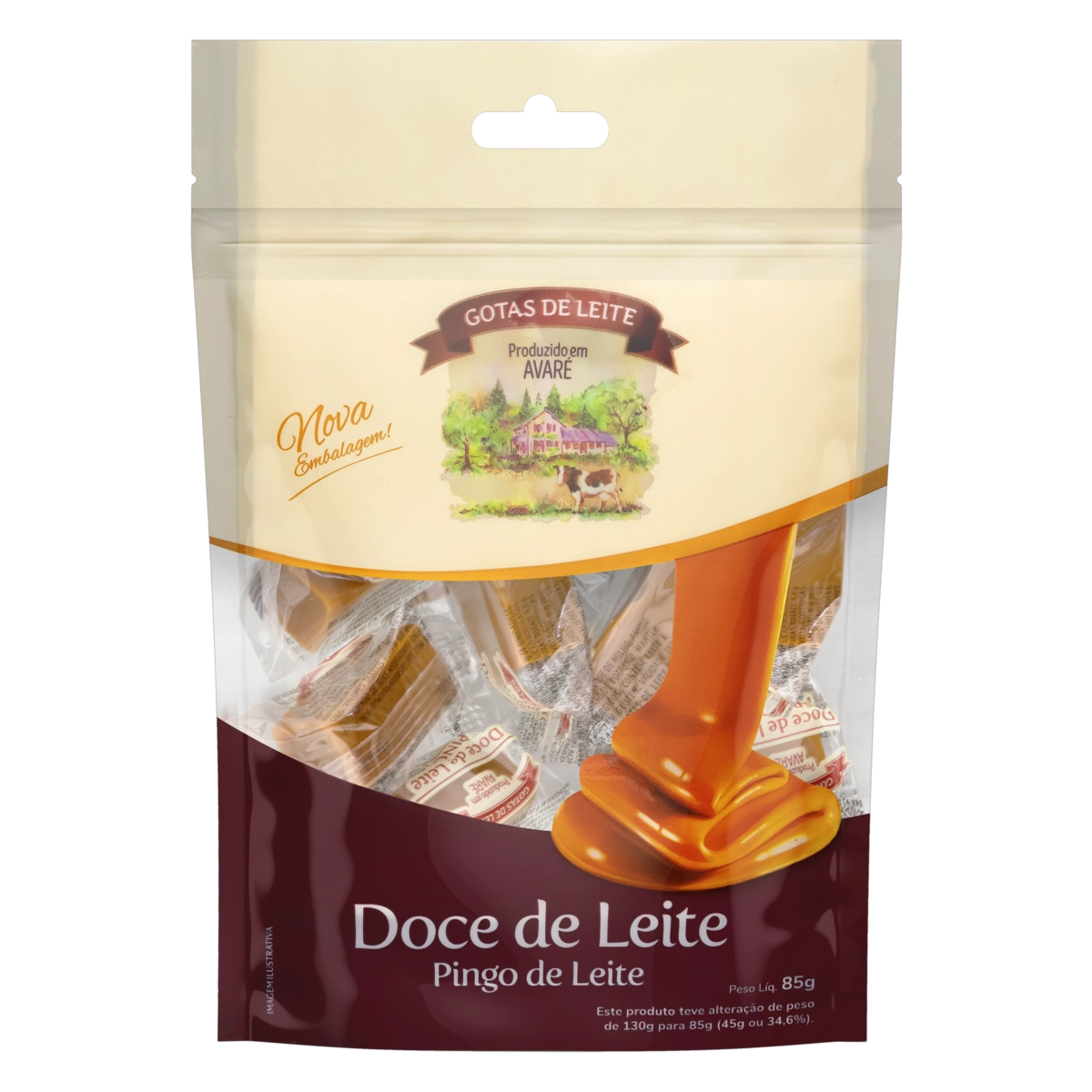 Doce de Leite Pingo Gotas de Leite Pouch 85g