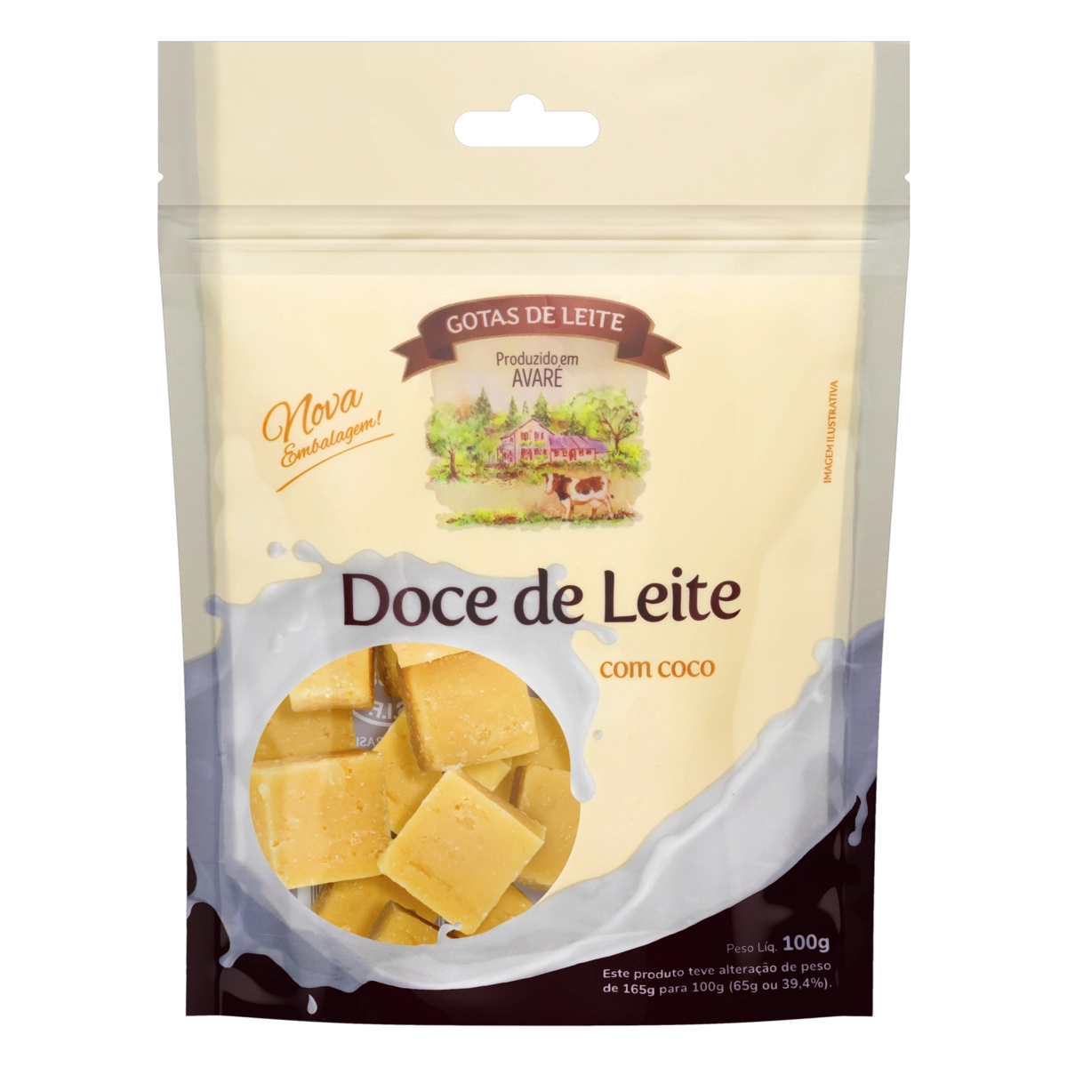 Doce de Leite com Coco Gotas de Leite Pouch 100g