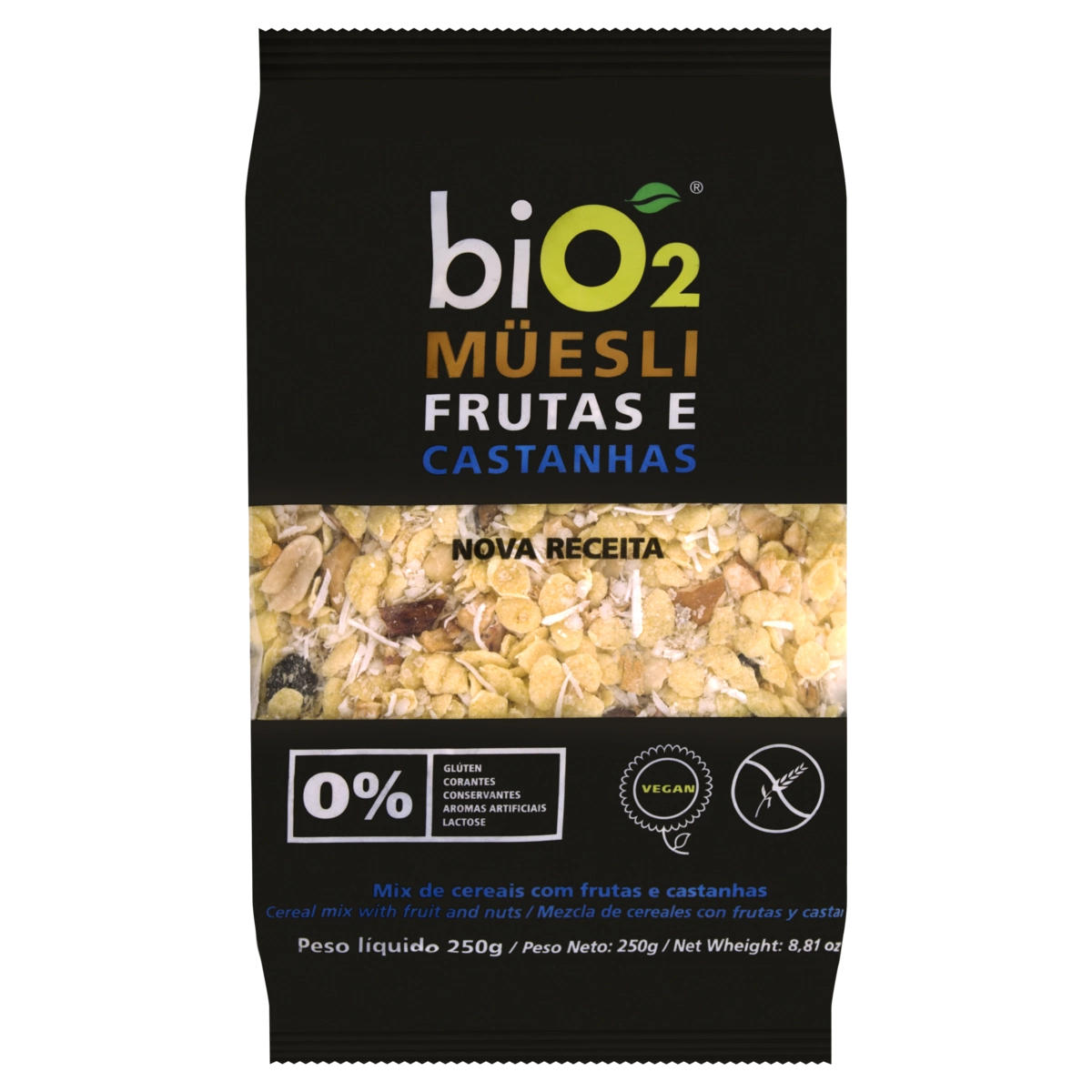 Musli Frutas E Castanhas Bio2 Pacote 250g