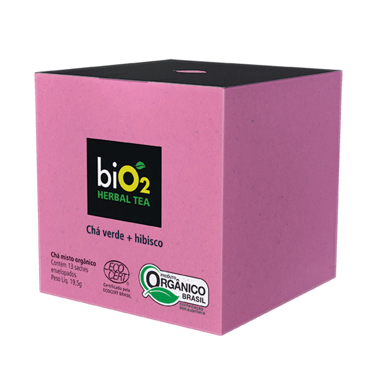 Chá Herbal Orgânico Chá Verde e Hibisco biO2 Caixa 19,5g 13 Unidades