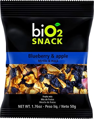 Mix De Frutas Desidratadas Blueberry Maçã Bio2 Pacote 50g