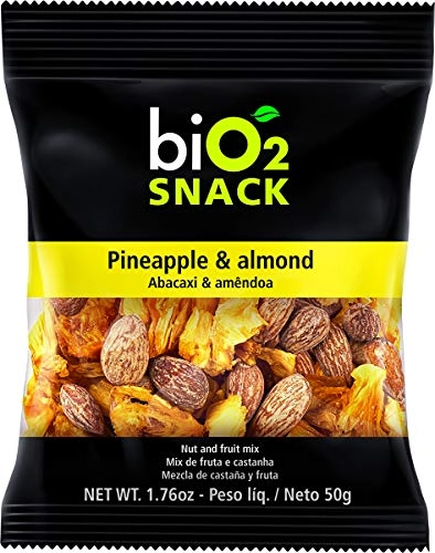 Mix De Frutas E Sementes Abacaxi Amêndoa Bio2 Pacote 50g
