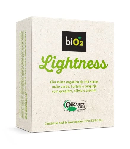 Chá Orgânico Misto de Ervas biO2 Lightness Caixa 90g 60 Unidades