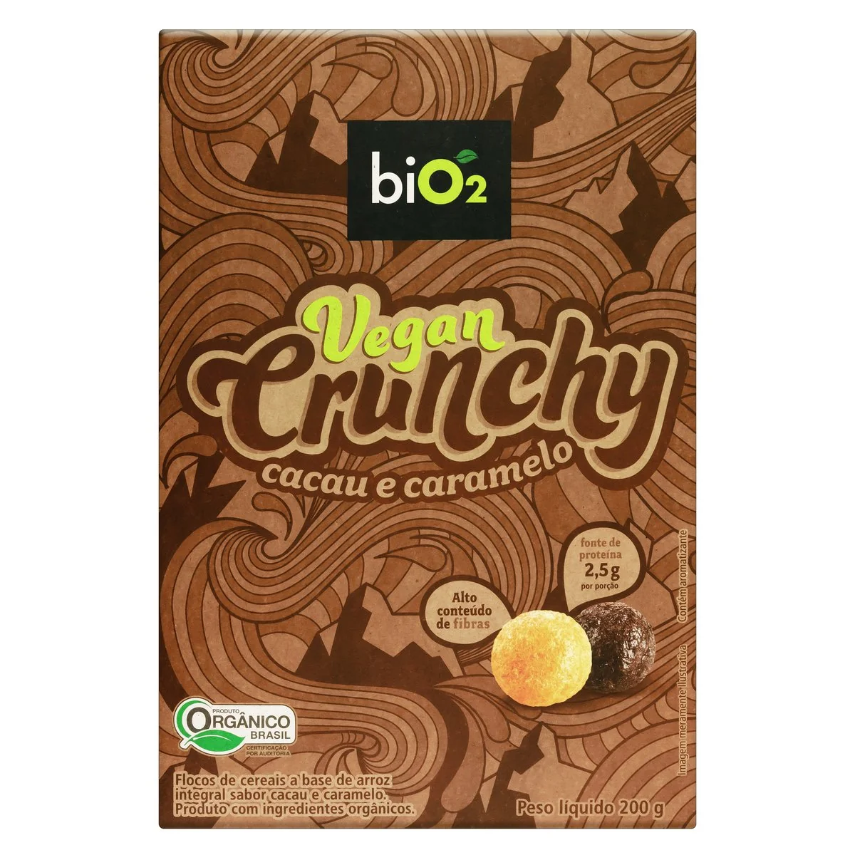 Cereal Vegan Crunchy Caramelo E Cacau 200g Bio2