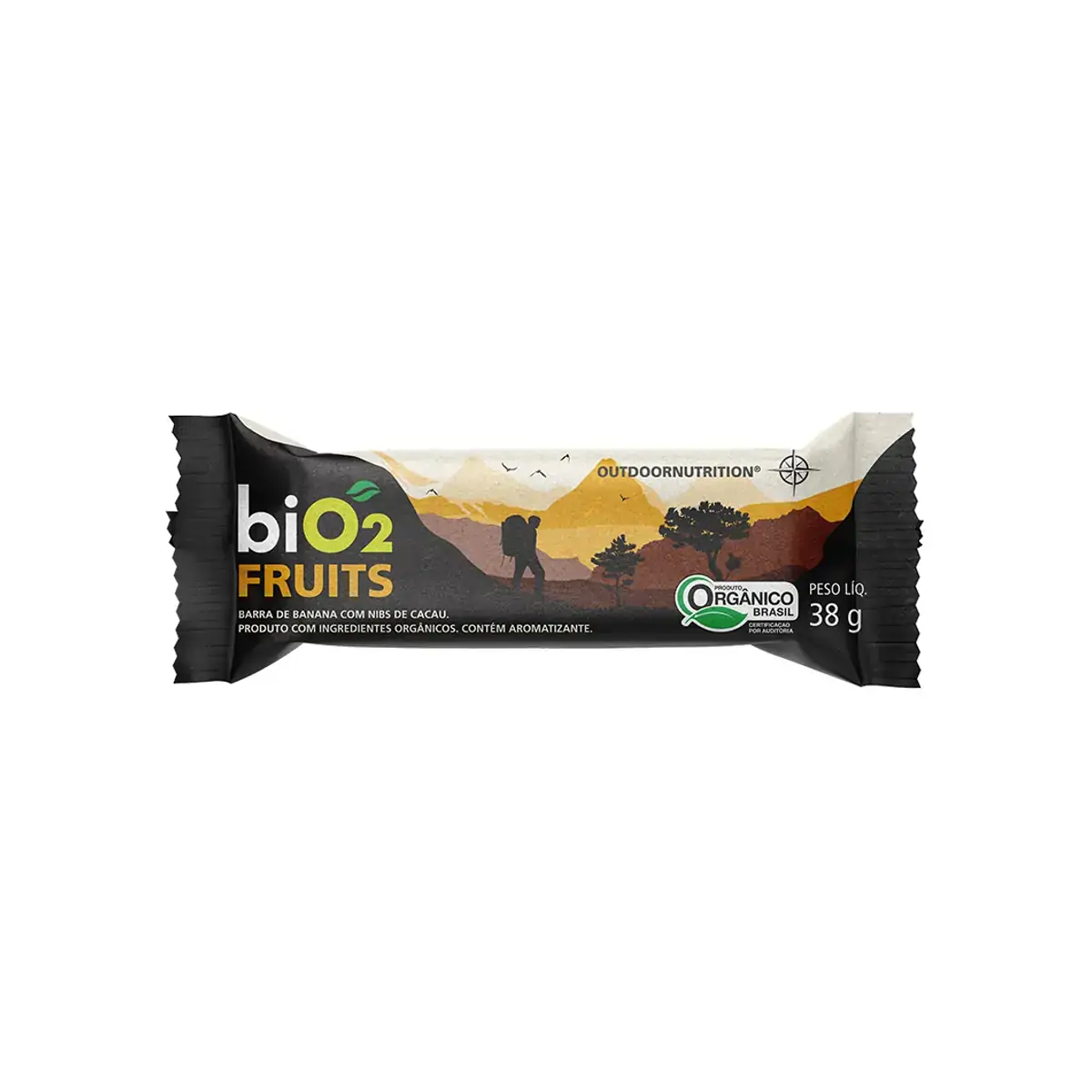 Barra Frutas Banana Nibs Bio2 38g