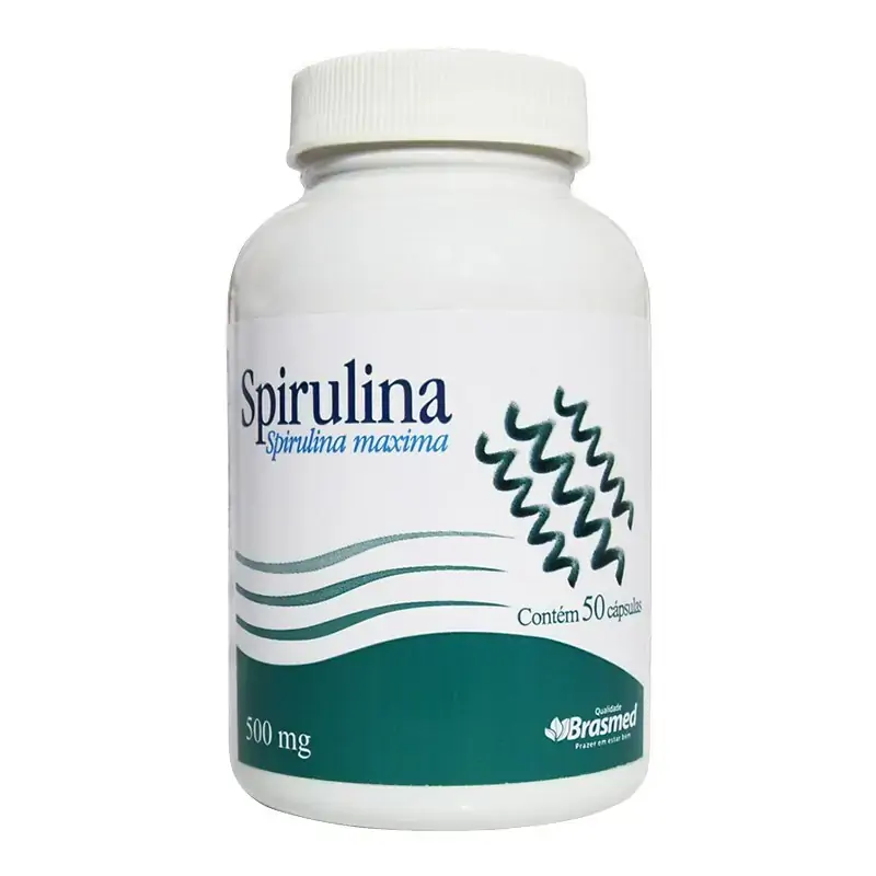 Spirulina Brasmed 500mg Com 50 Cápsulas
