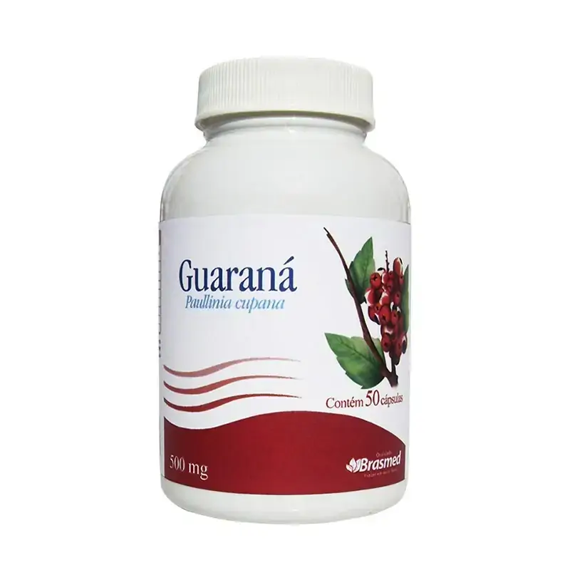 Guaraná Brasmed 500mg Com 50 Cápsulas