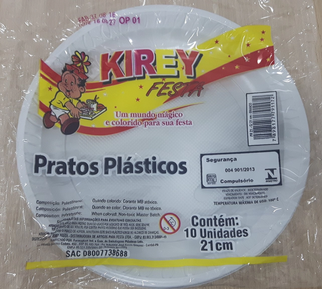 Prato Descart Kirey P 21 Branco C/10