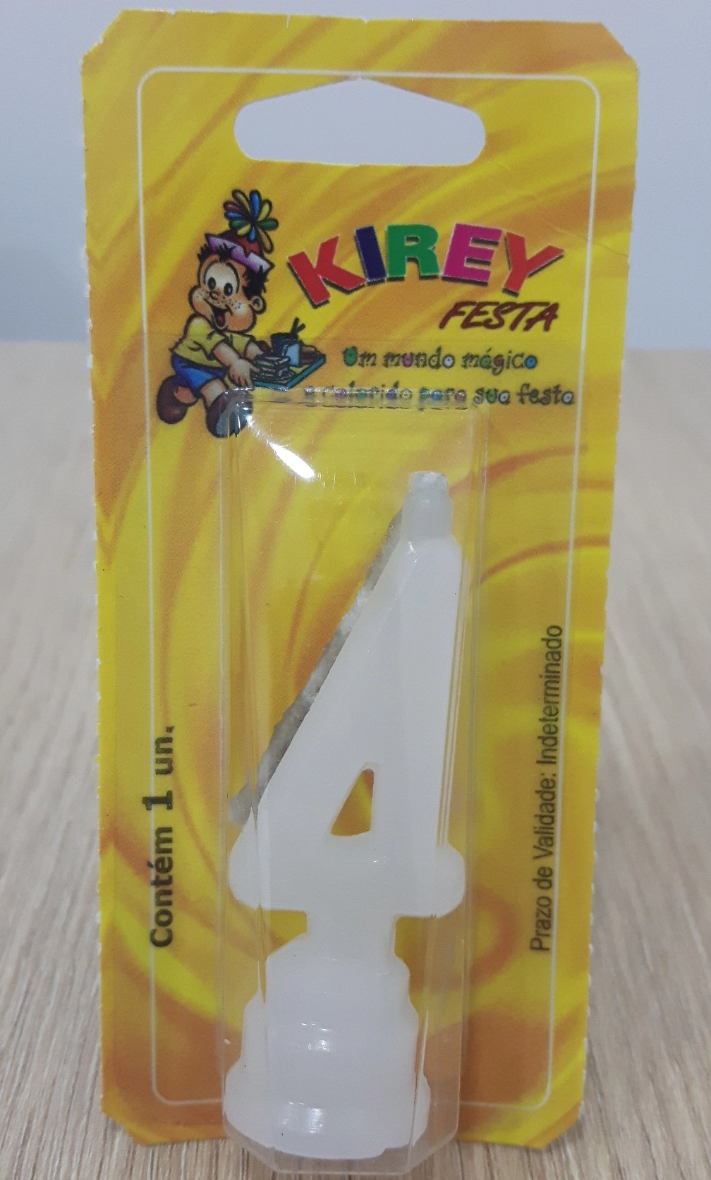 Vela Numerada Kirey Branca N 4