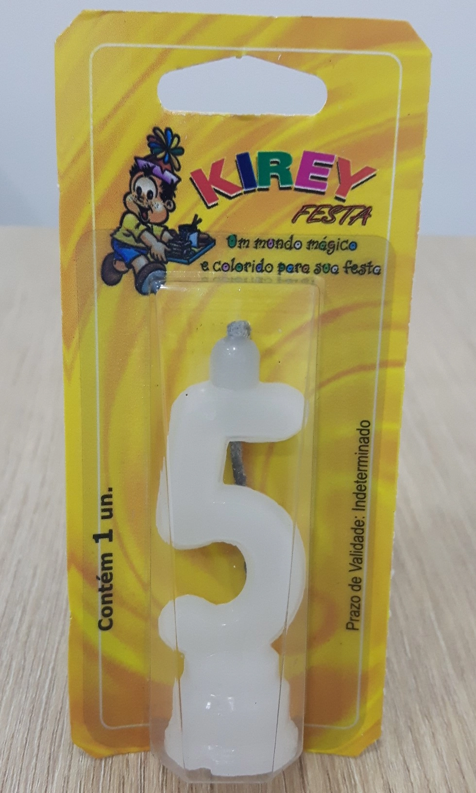 Vela Kirey Numerada Branca N 5