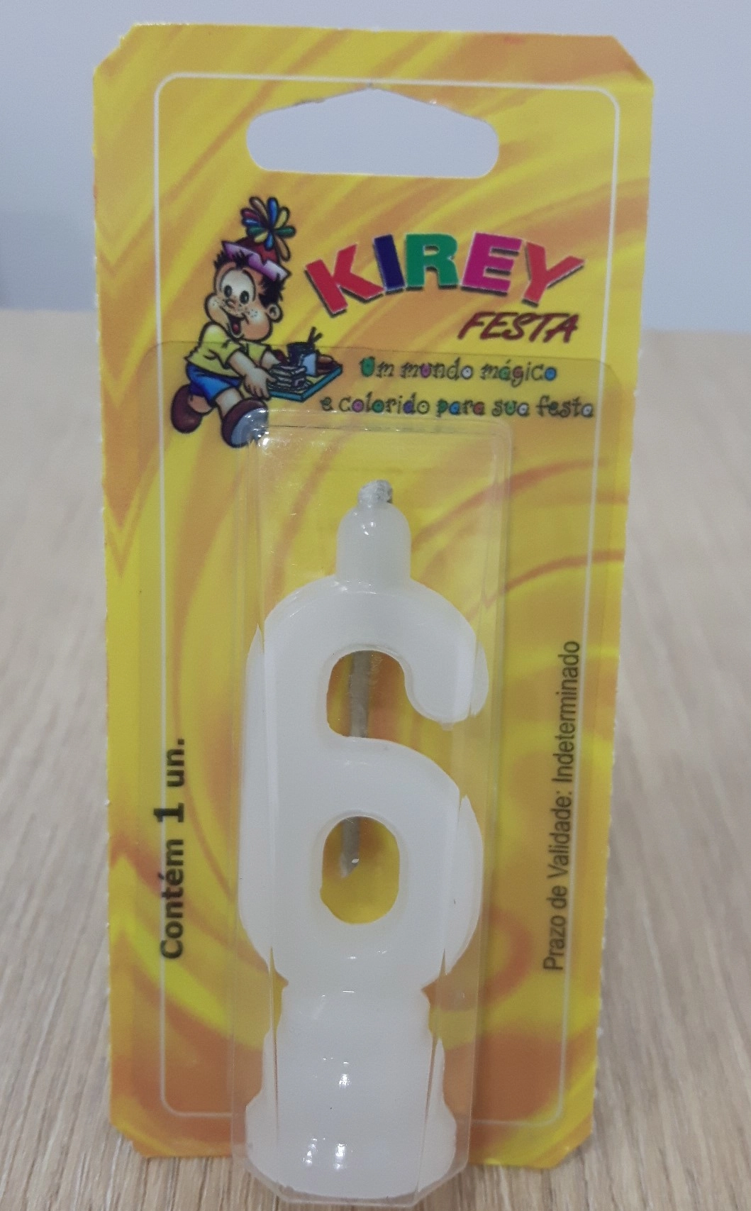 Vela Numerada Kirey Branca N 6