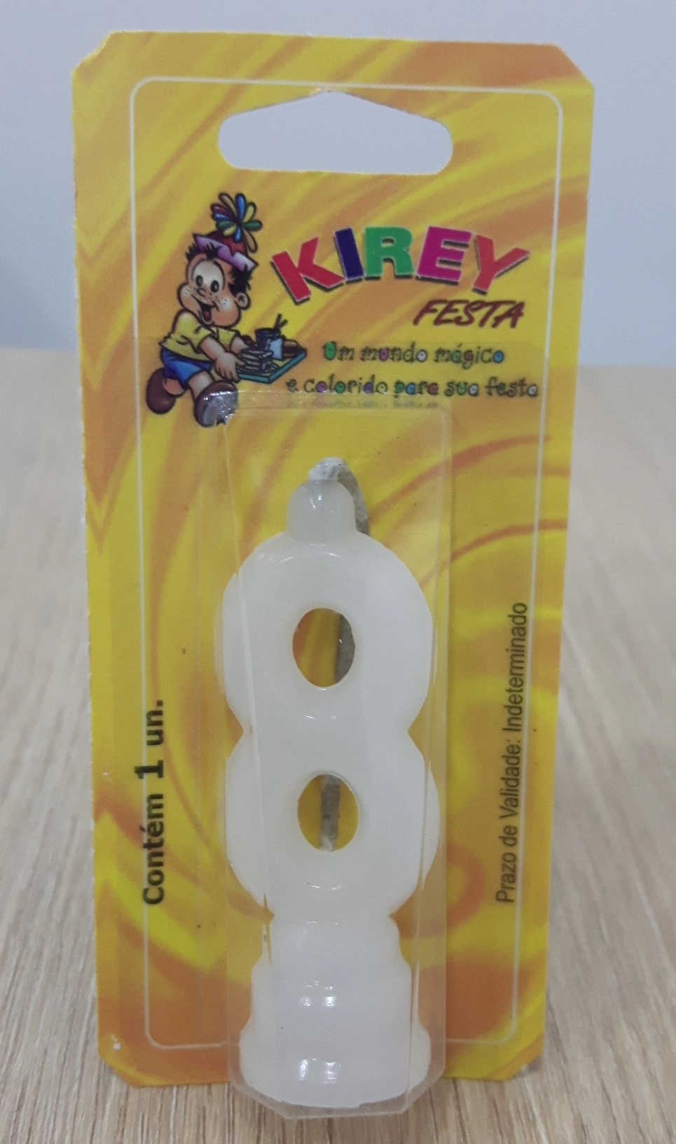 Vela Kirey N8 Pequeno Branca