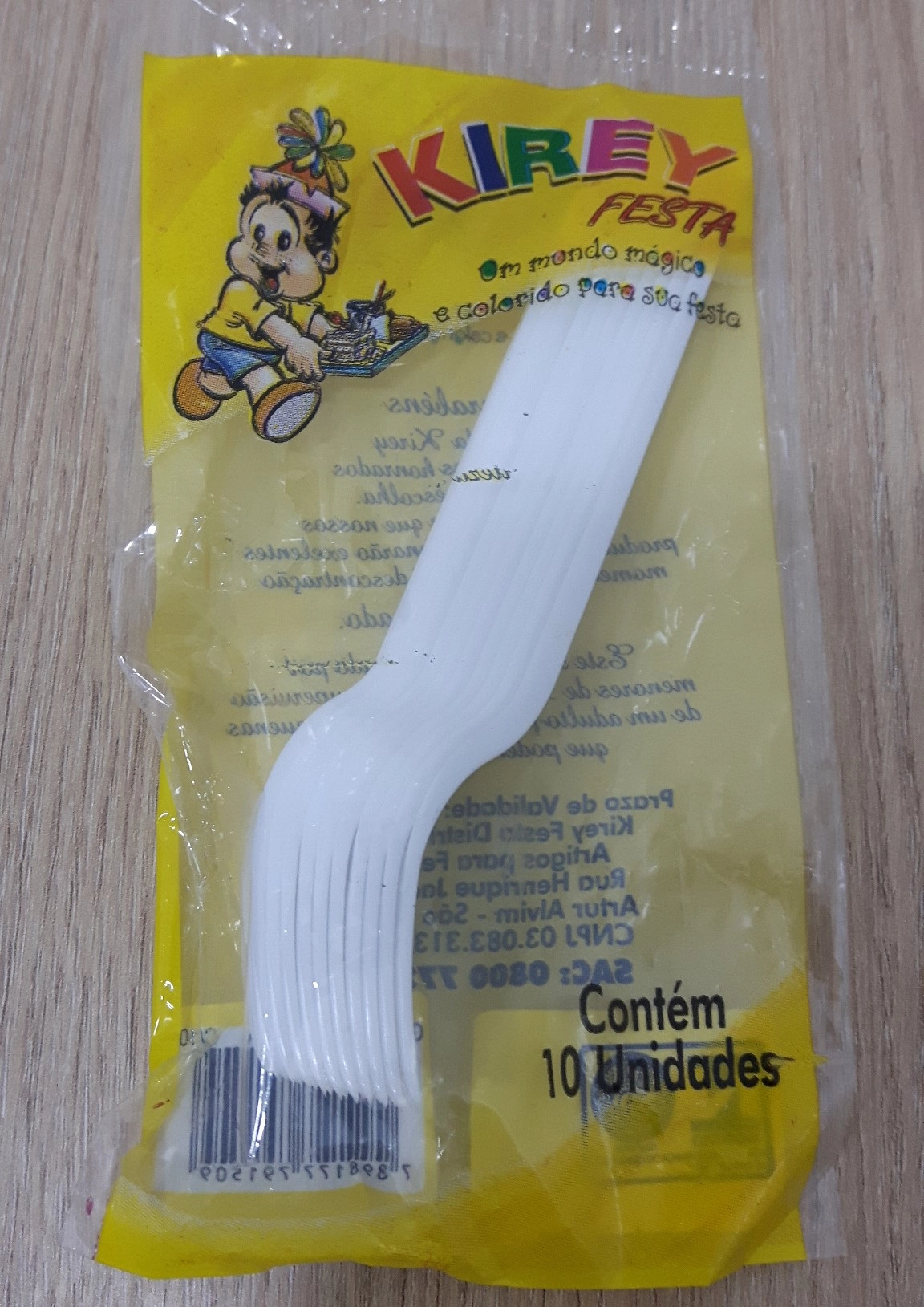 Garfo Plast Sobrem Kirey Branco C/10