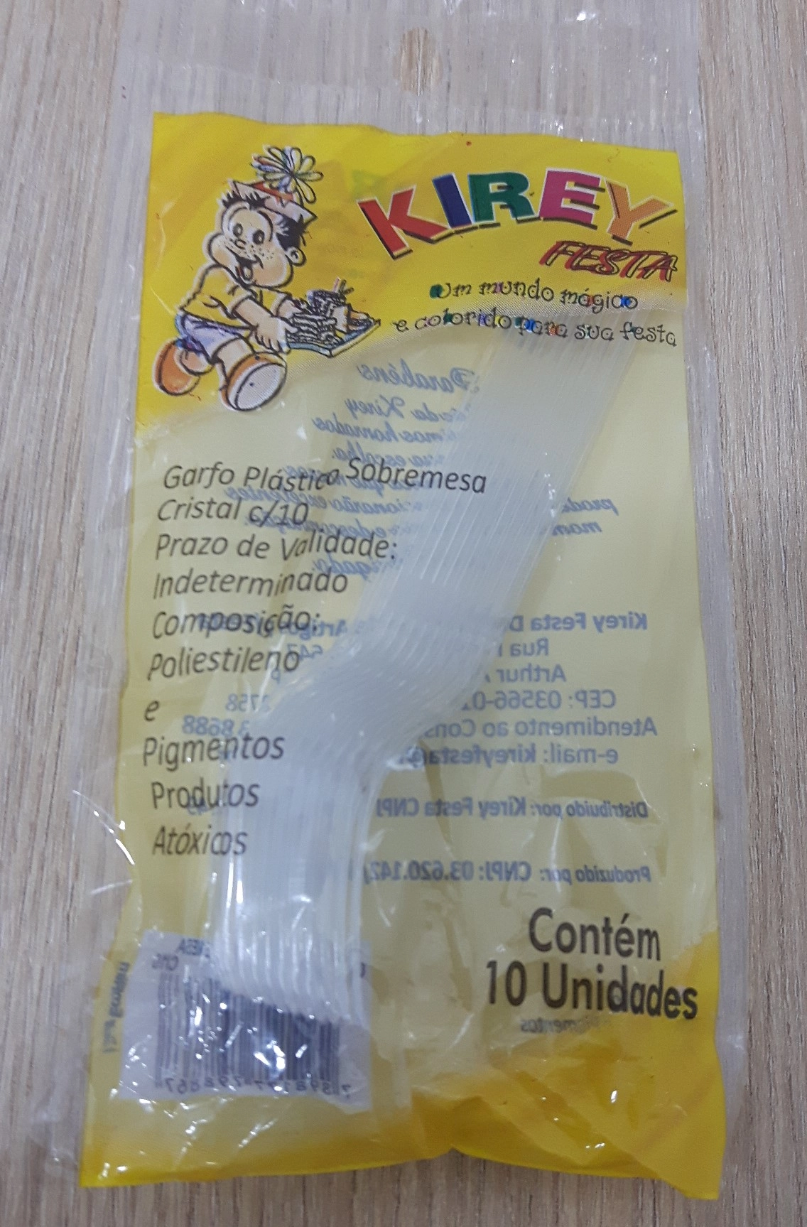 Garfo Plast Sobrem Kirey Cristal C/10