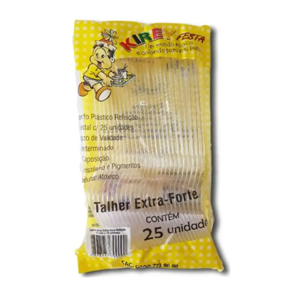Garfo Plast Refei Kirey E Forte Branco C/25