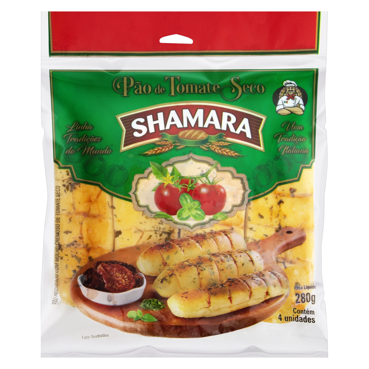 Pão De Tomate Seco Shamara Pacote 280g