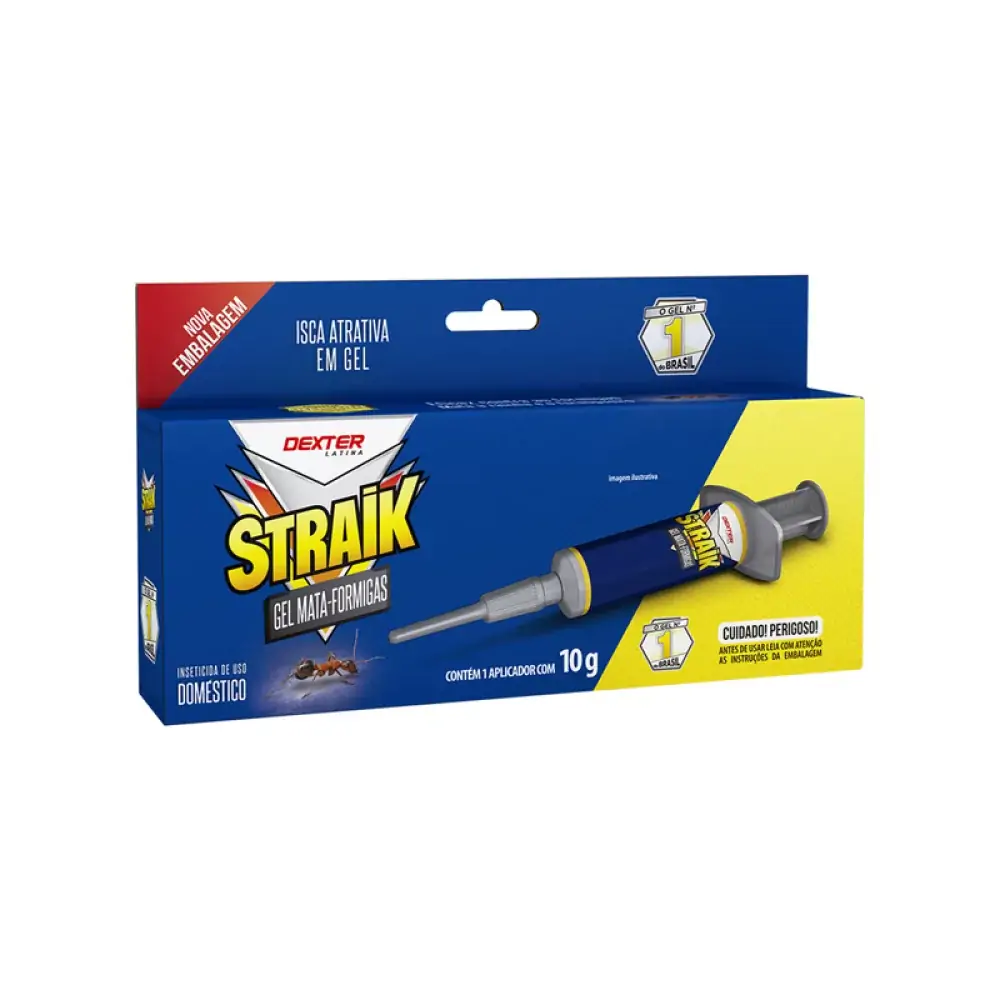 Inseticida Gel Mata Formigas Doceiras Dexter Latina Straik Caixa 10g