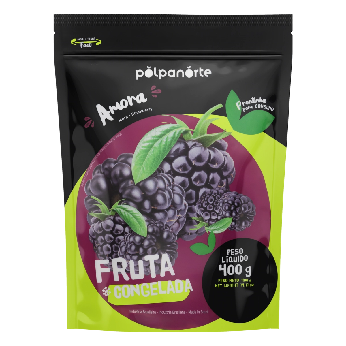 Amora Congelada Polpanorte Pouch 400g