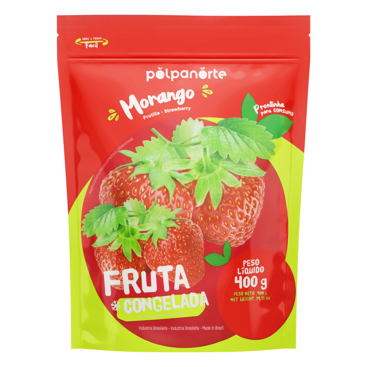 Morango Congelado Polpanorte Pouch 400g
