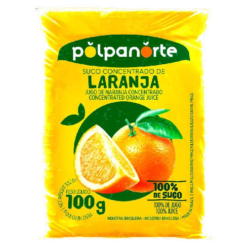 Polpa De Fruta Laranja Polpanorte Pacote 100g