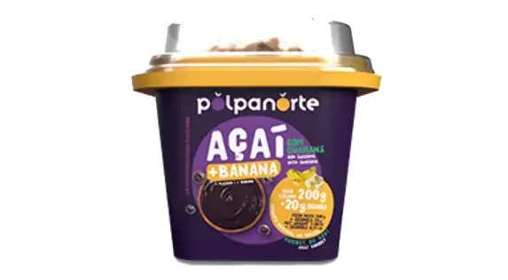 Sorbet Com Granola Açaí Com Guaraná Banana Polpanorte Pote 220g