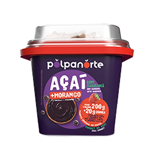 Acai Polpa Norte Morango C/gran 200g