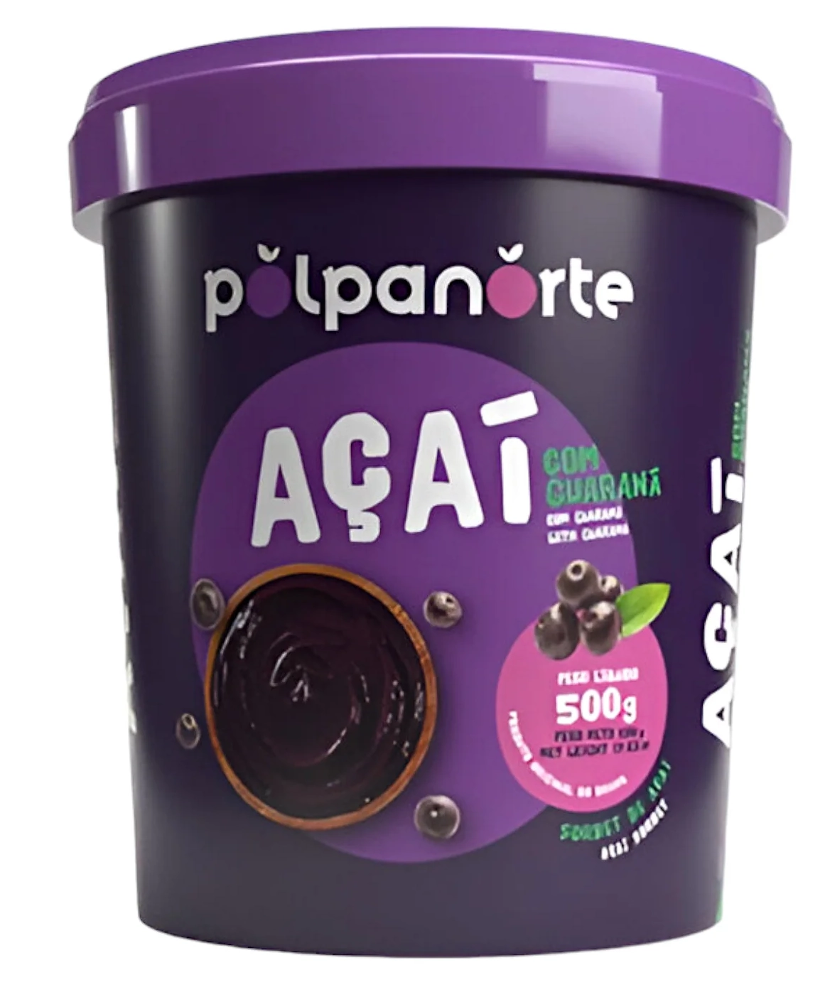 Sorbet Açaí Com Guaraná Polpanorte Pote 500g