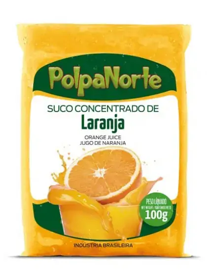Polpa De Fruta Laranja Polpanorte Pacote 100g