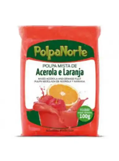 Polpa De Fruta Acerola E Laranja Polpanorte Pacote 100g
