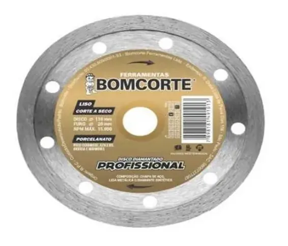Disco Diamantado Contínuo 110mm X 20 Mm Bomcorte