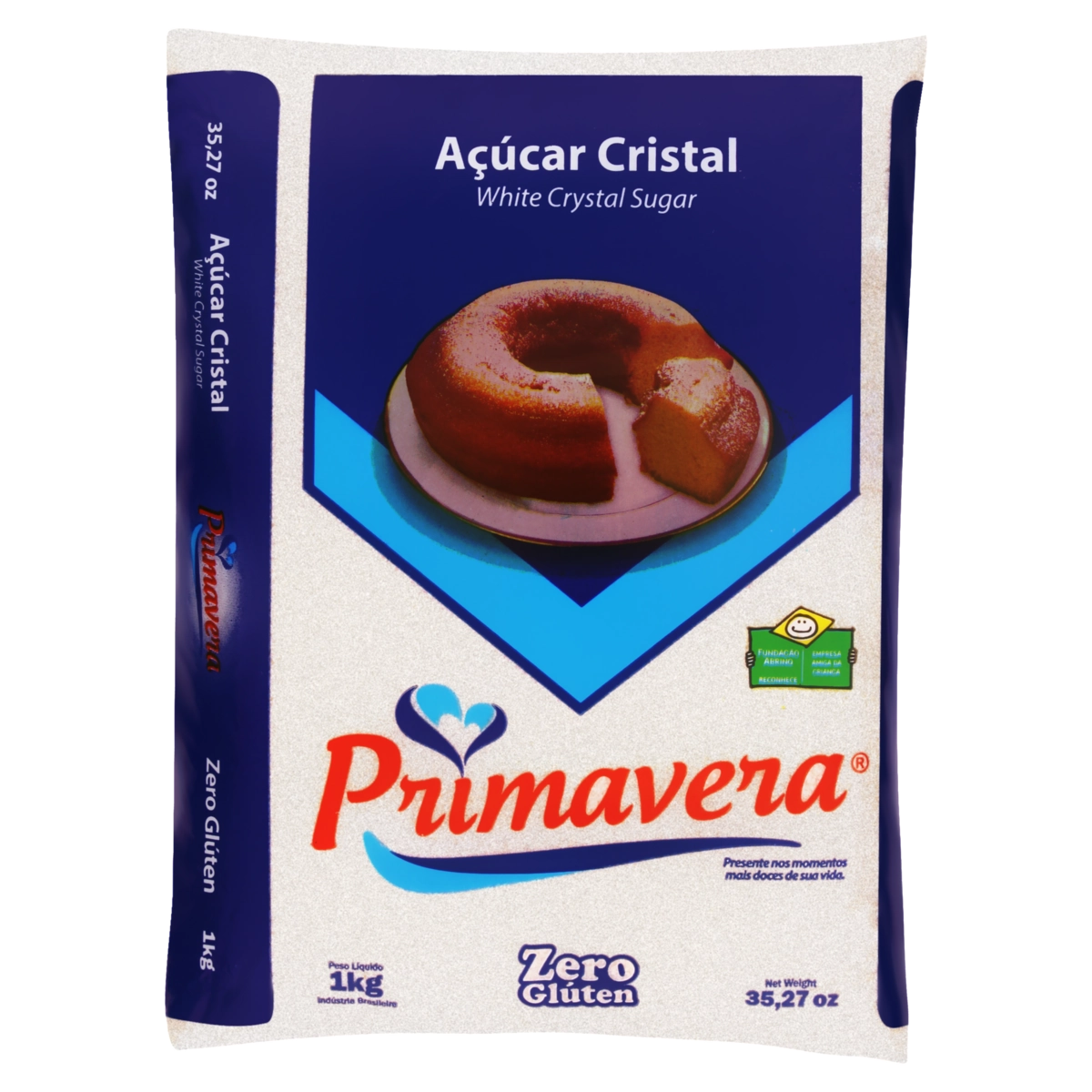 Açúcar Cristal Primavera Pacote 1kg