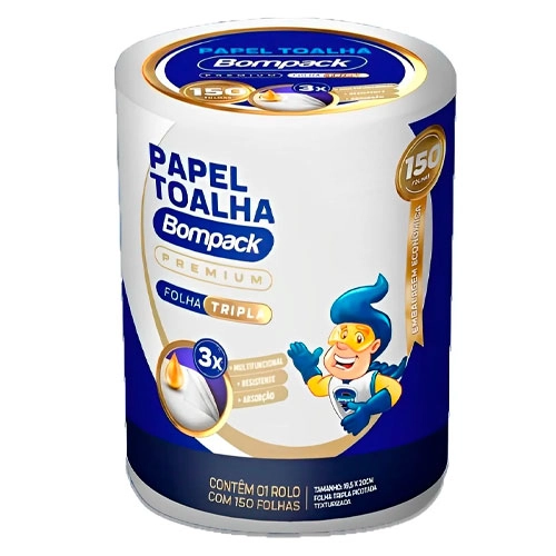 Toalha Papel Folha Tripla Bompack Un