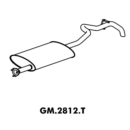 Escapamento Silencioso Traseiro CHEVROLET - GM BLAZER - MASTRA GM2812T