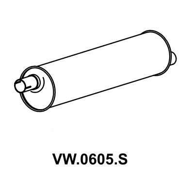 Escapamento Silencioso VOLKSWAGEN 8140 - MASTRA VW0605S