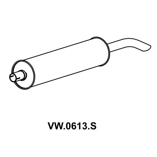 Escapamento Silencioso VOLKSWAGEN 7100/8100 - MASTRA VW0613S