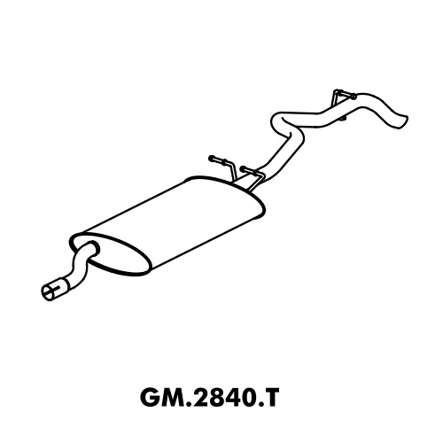 Escapamento Silencioso Traseiro CHEVROLET - GM S10 - MASTRA GM2840T
