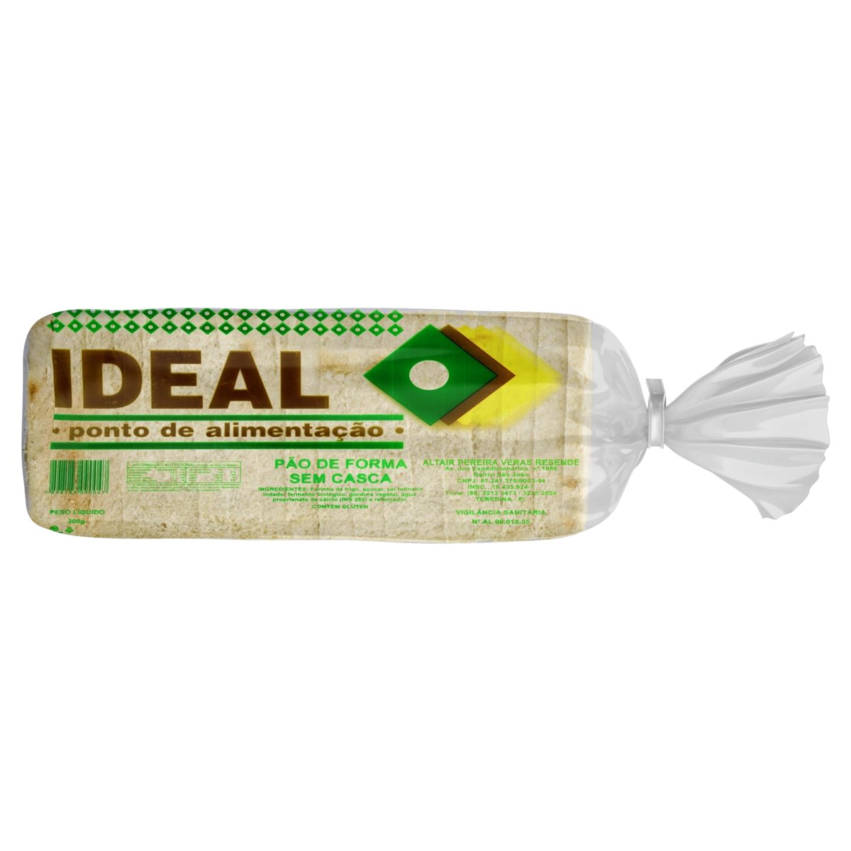 Pão De Forma Sem Casca Ideal Pacote 300g