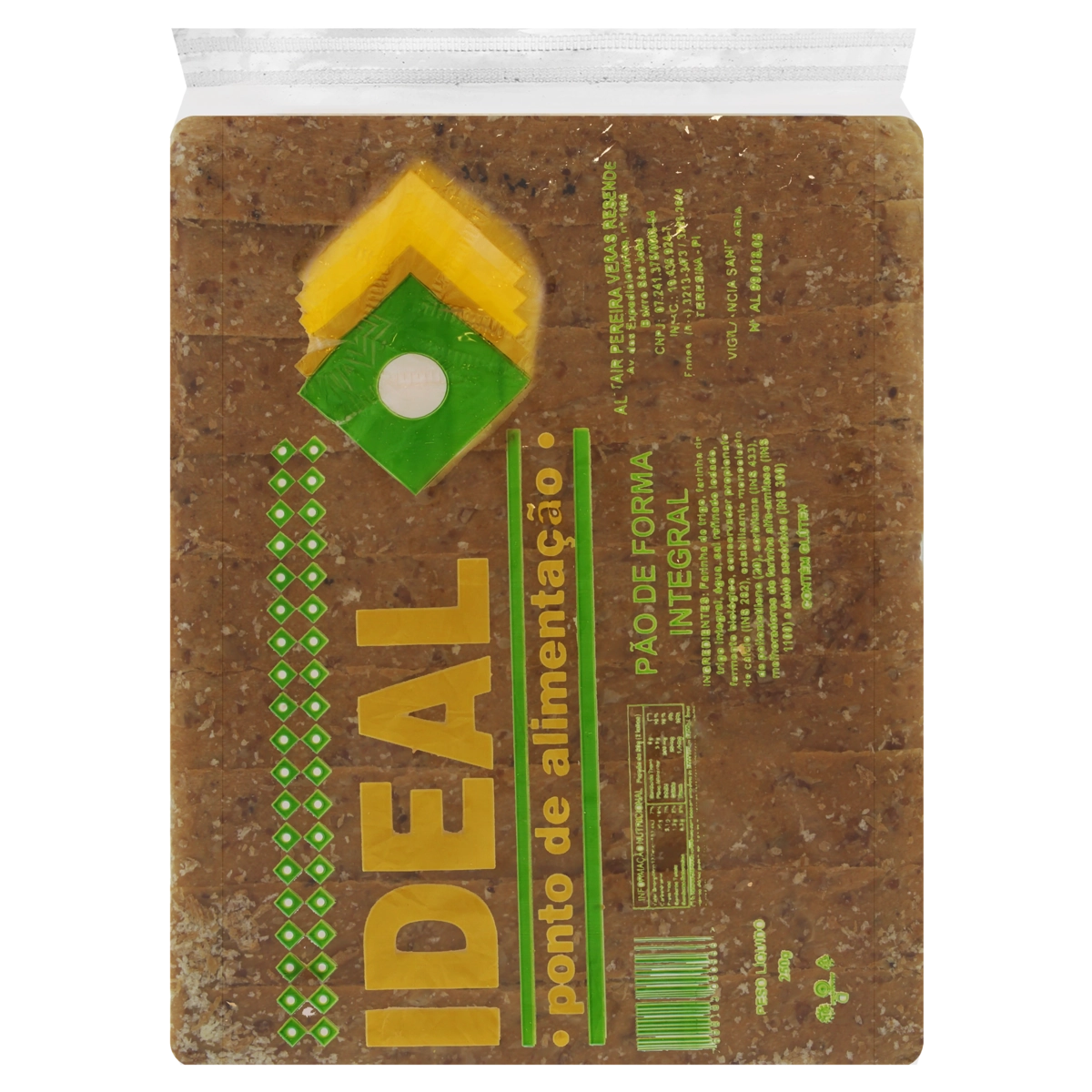 Pão De Forma Integral Ideal Pacote 250g
