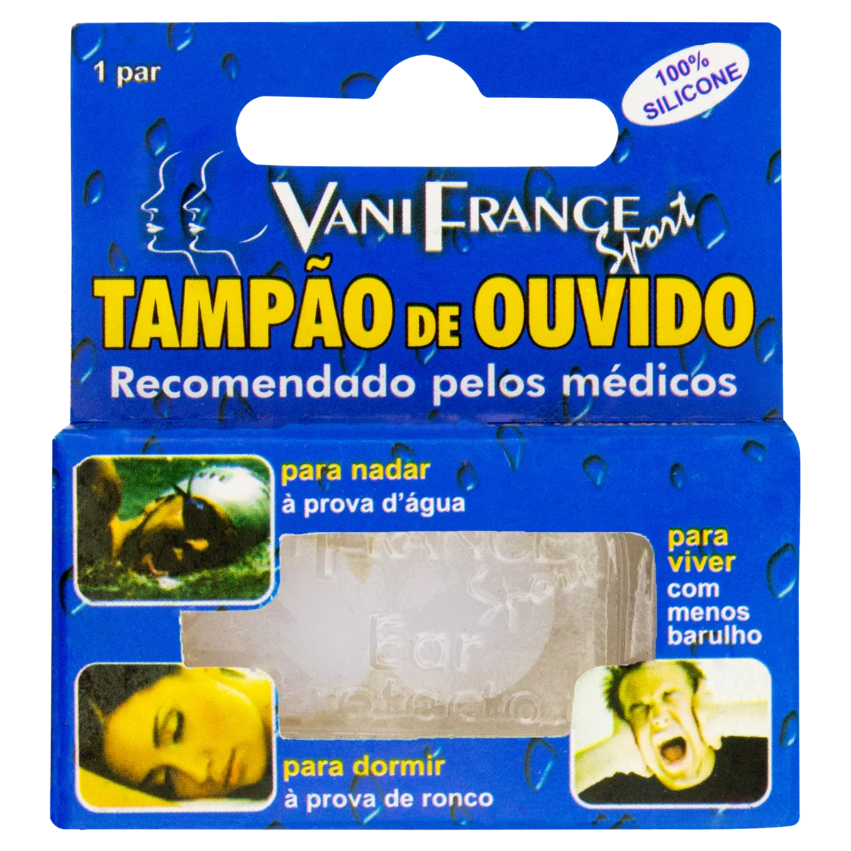 Tampão De Ouvido Silicone Vani France Sport