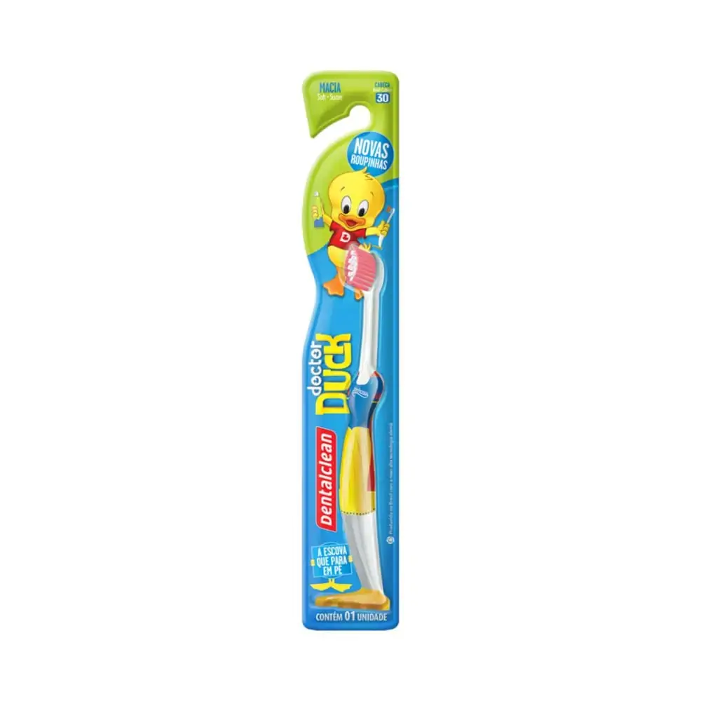 Escova Dental Infantil Macia Dentalclean Doctor Duck Cabeça 30