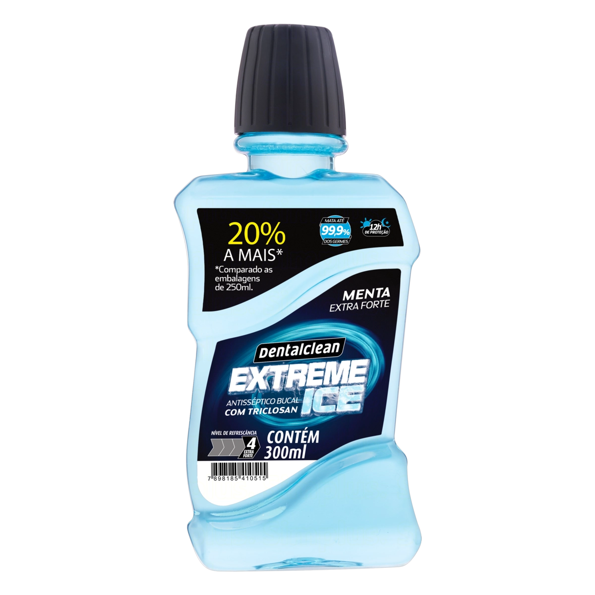 Enxaguante Bucal Antisséptico Menta Extra Forte Extreme Ice Dentalclean 300ml