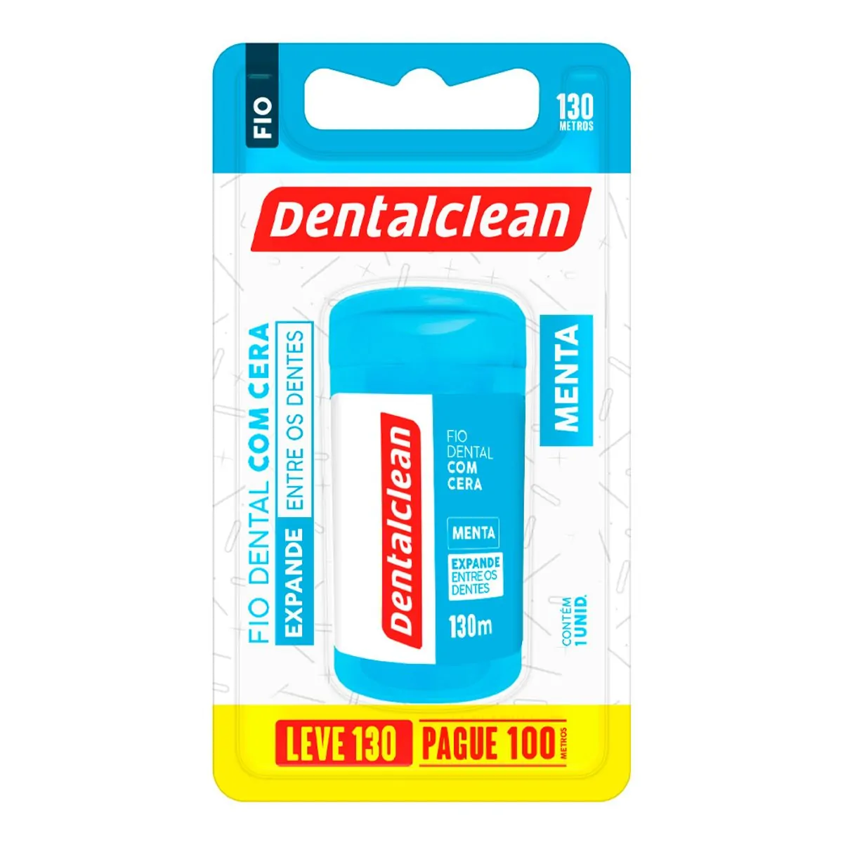 Fio Dental Com Cera Menta Dentalclean Leve 130m Pague 100m