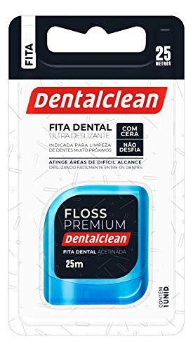 Fita Dental Com Cera Ultra Deslizante Menta Dentalclean Floss Premium 25m